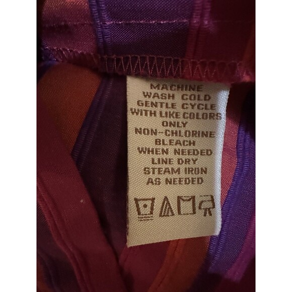 c.l.o.t.h.e.s. L Striped Button Front Jacket Top 3/4 Sleeve Magenta Purple - Picture 4 of 7